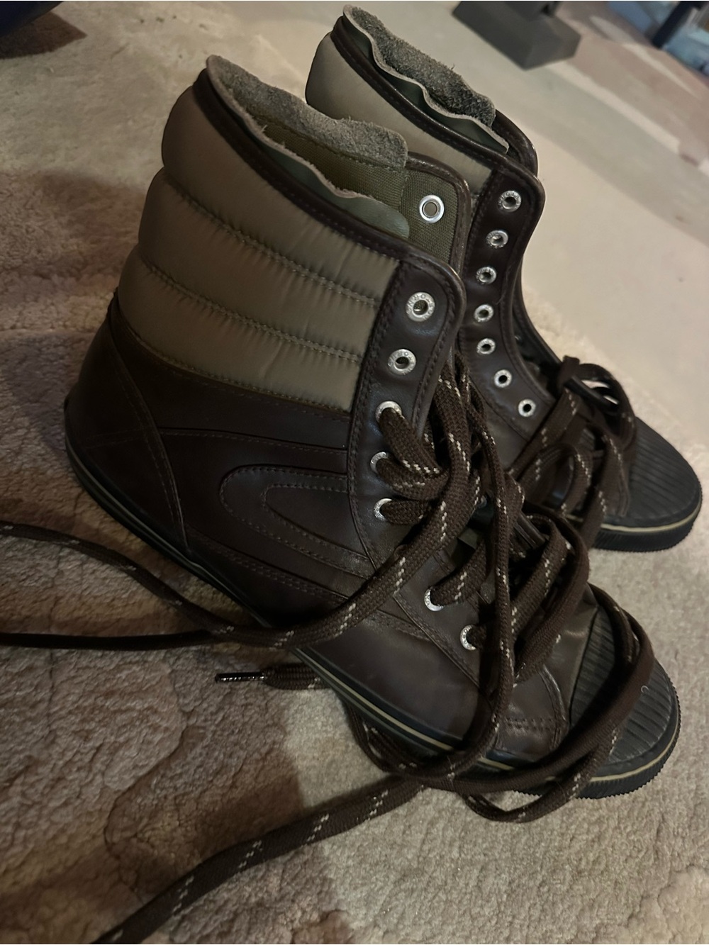 Tretorn Men's Brown High-Top Casual Lace-Up Boots